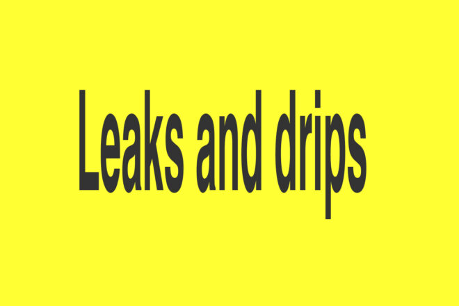 Nicole Bachmann, Leaks and drips, 2019